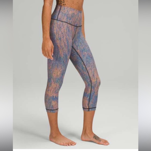 Lululemon Womens Striped Elastic High Waist Athletic Leggings Multicolor… - Picture 1 of 6
